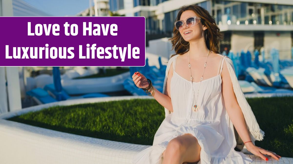 Woman in white dress at summer resort hotel, wearing sunglasses and stylish accessories.